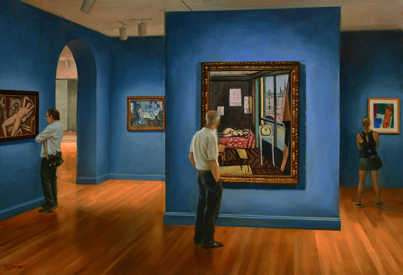 Bradley Stevens, ‘The Blue Room’, 2021, Painting, Oil on panel, Zenith Gallery
