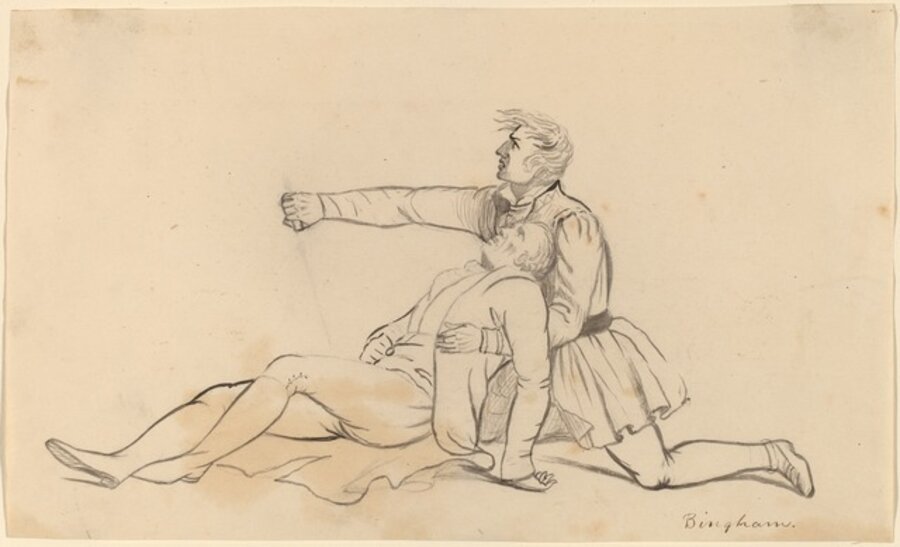 Two Men Figures