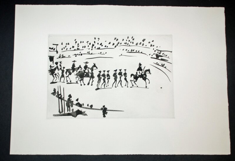 Pablo Picasso, ‘Paseo de Cuadrillas (Ride of the Bullfighting Teams)’, 1959, Print, Aquatint, Georgetown Frame Shoppe