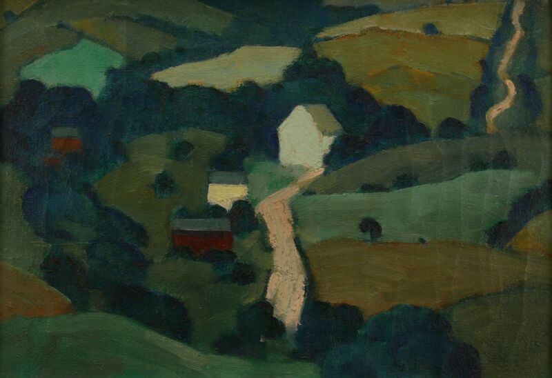 Ross Braught, ‘Hilly Roads’, ca. 1925, Painting, Oil on canvas, Private Collection, NY