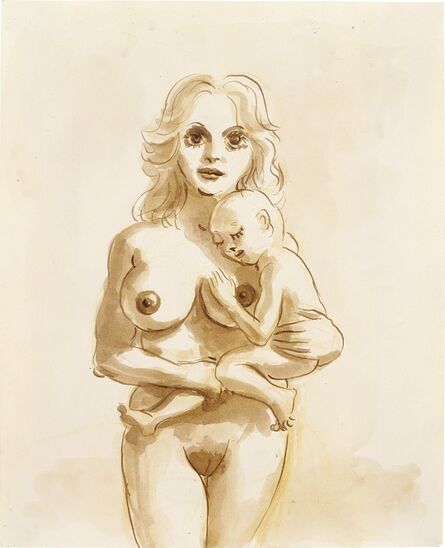 John Currin, ‘Woman with child’, 1994