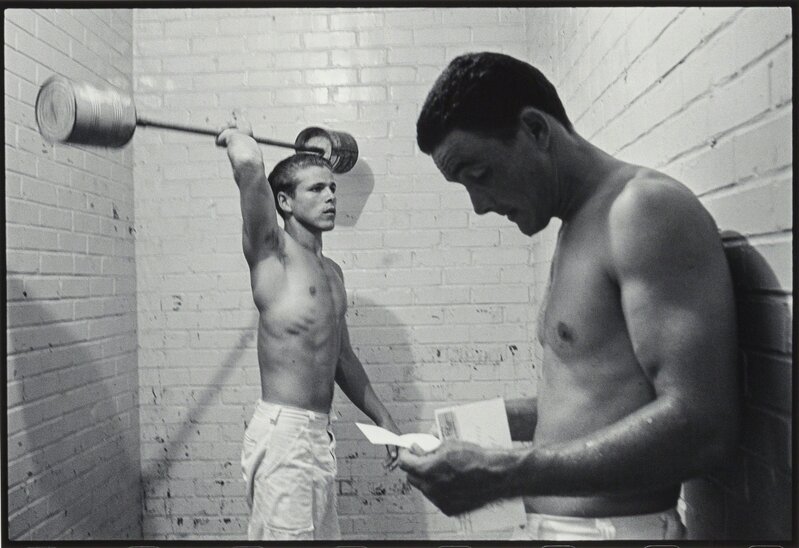 Danny Lyon, ‘Weight Lifters, Ramsey Unit, Texas’, 1968, Photography, Gelatin silver, 2006, Heritage Auctions