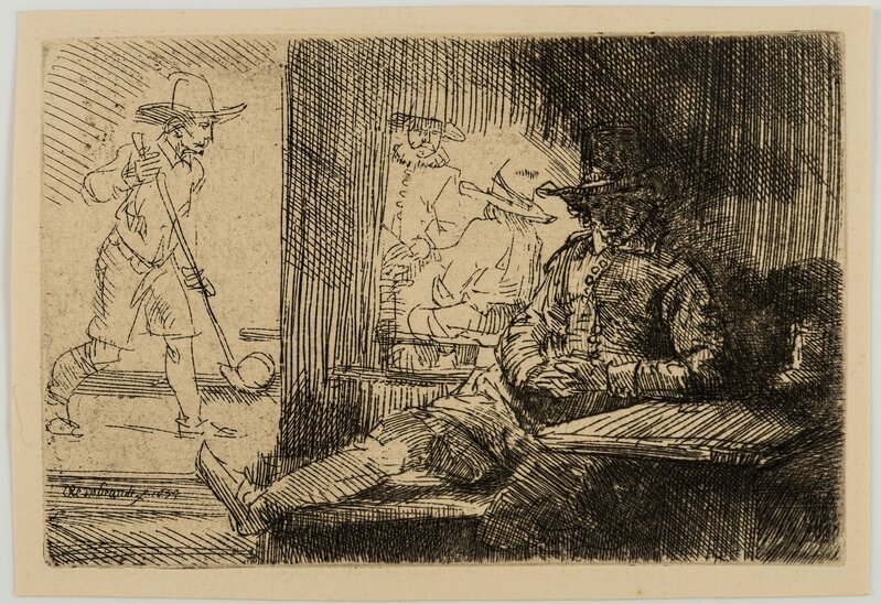 Rembrandt van Rijn, ‘The Ringball Player ('The Golf Player')’, 1654, Print, Etching, Forum Auctions
