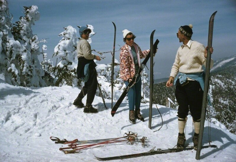 Slim Aarons, ‘Sugarbush Skiing, Vermont (Aarons Estate Edition)’, 1960, Photography, Lambda C-Print, IFAC Arts
