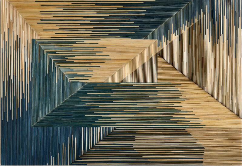 Olaf Holzapfel, ‘Berliner Gleichzeitigkeit’, 2020, Other, Straw on Wood, natural plant dye, Galerie Sabine Knust | Knust Kunz Gallery Editions