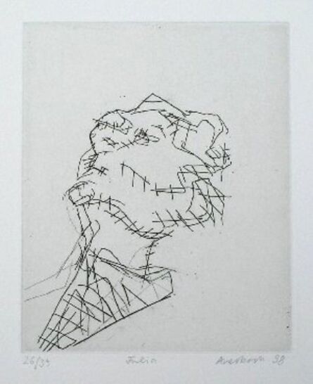 Frank Auerbach, ‘Reclining Head of Julia’, 1988