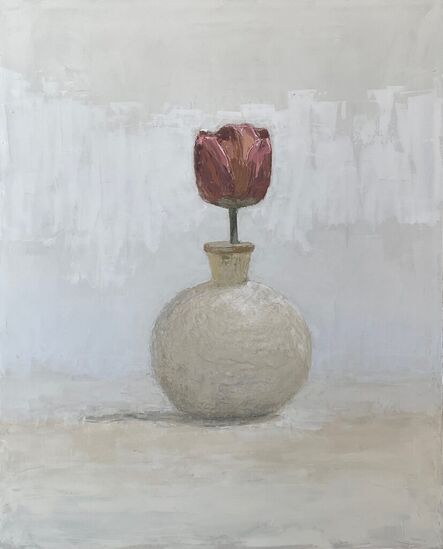 Brian Blackham, ‘Bottle, Flower on Table’, 2023