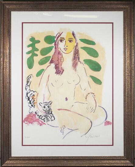 Wayne Ensrud, ‘Nude Woman With Cat’, ca. 1970