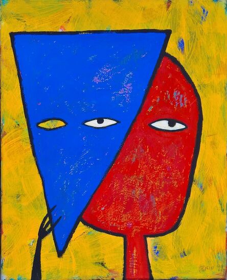 Albrecht Genin, ‘Mit blauer Maske’, 1999