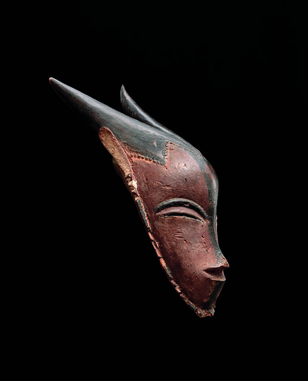 ‘Masque gu avec cornes (Gu Mask with horns)’, 19th century