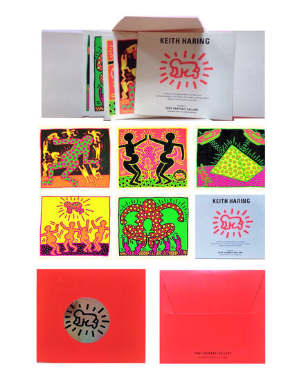 Keith Haring, ‘"Apocalypse", Promo Mini (5) Card Folio, Shafrazi Gallery NY’, 1985