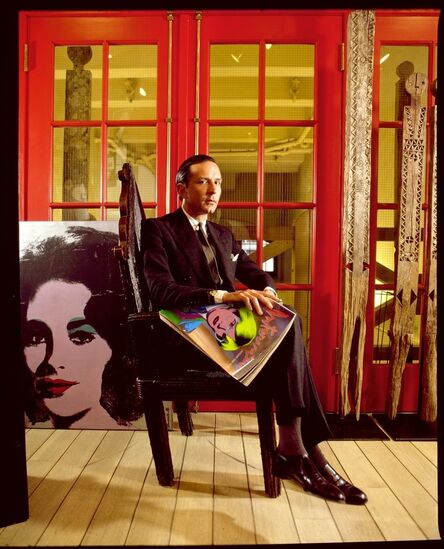 David Gamble, ‘Fred Hughes in Andy Warhol's Factory with Liz Taylor Painting ’, 1987