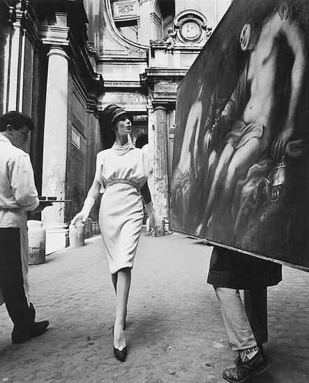 William Klein, ‘Simone + painting + coffee, Rome (Vogue)’, 1960