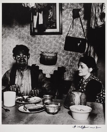 Bill Brandt, ‘Northumbrian Miner at his Evening Meal’, 1937-printed in the 1970's