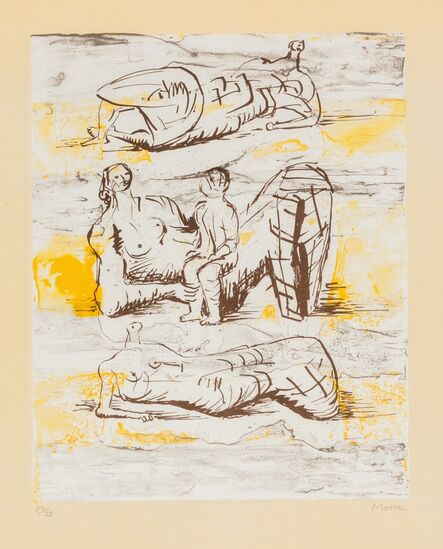 Henry Moore, ‘Reclining Figures and Reclining Mother and Child’, 1974