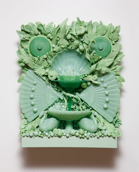Amber Cowan, ‘FOUNTAIN WITH FANS IN RIVER AND JADE’, 2022