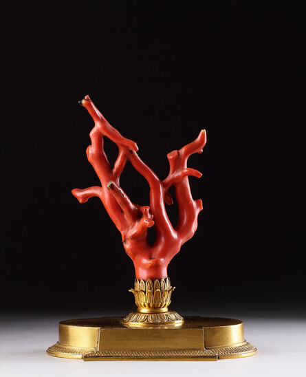 Natural History, ‘French ‘Cabinet du Curiosities’ Fine Gilded Ormolu Mounted Sicilian Red Coral Branch’, ca. 1800
