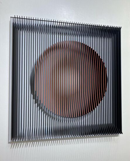 J. Margulis, ‘J. Margulis - Orange moon - kinetic wall sculpture ’, 2020