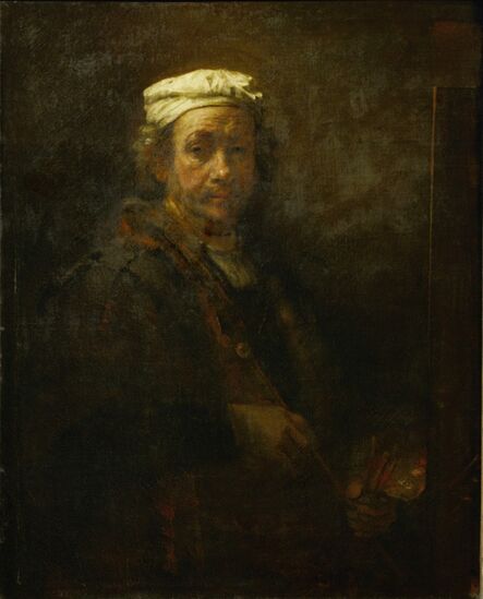 Rembrandt van Rijn, ‘Self-Portrait with easel’, 1660