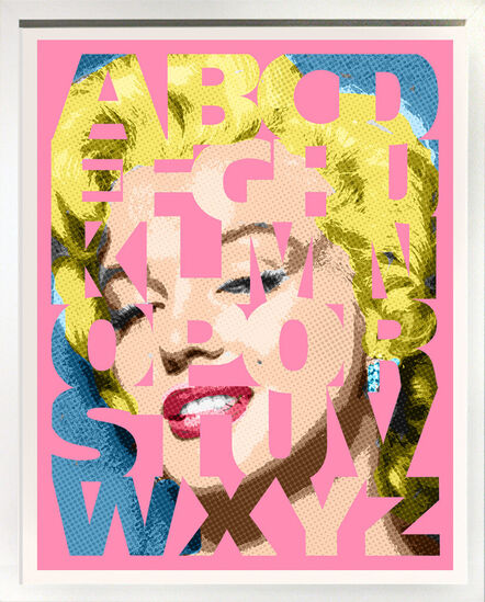Ceravolo, ‘"Alphabet Marilyn Benday Pink"  39x29" Framed’, 2023