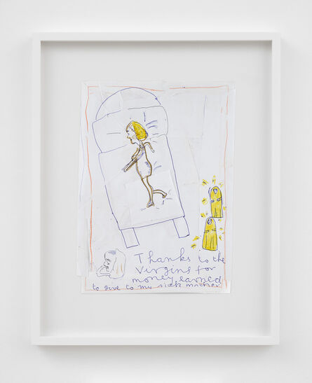 Rose Wylie, ‘Thanks to the Virgins’, 2020