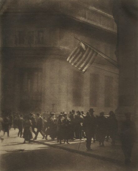 William Gordon Shields, ‘A Wall Street Corner at Noon Hour’, ca. 1910