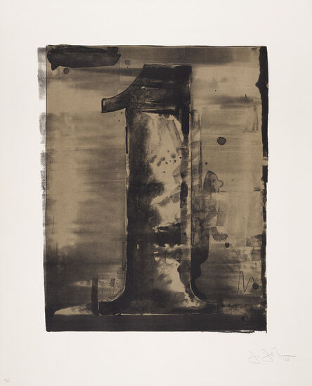 Jasper Johns, ‘Figure 1, from Black Numeral Series’, 1968