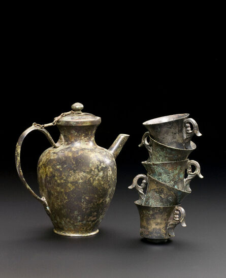 N/A, ‘Bronze Ewer and Five Cups’, Tang Dynasty (618-907 AD)