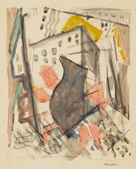 John Marin (1870-1953), ‘Downtown, New York’, ca. 1925
