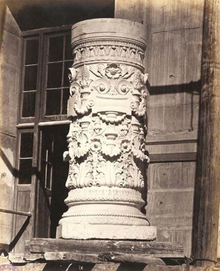 Louis-Emile Durandelle, ‘Architectural Detail of Ornate Column Probably for the New Opera, Paris’, ca. 1866