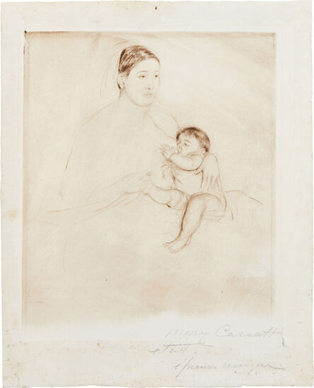 Mary Cassatt, ‘Nursing (see B. 135 )’, 1890