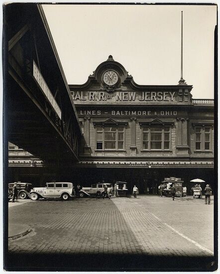 Berenice Abbott, ‘Ferry, Central Railroad of New Jersey.  (Baltimore & Ohio Rail Road.)’, 1936