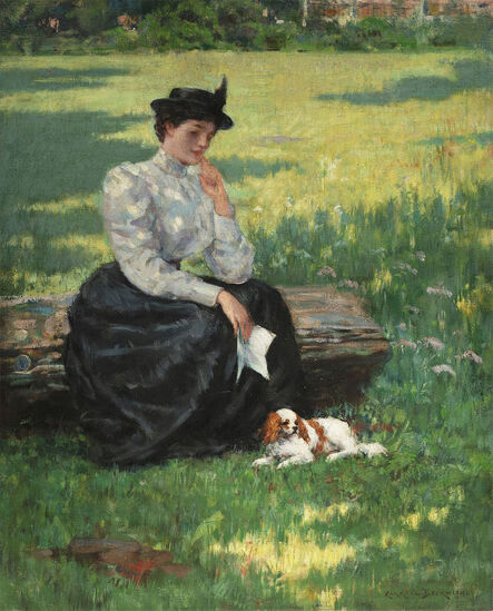 James Carroll Beckwith, ‘The Letter’, ca. 1890