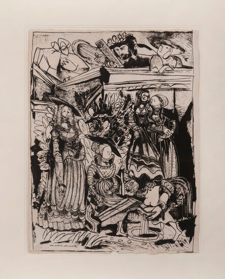 Pablo Picasso, ‘David et Bethsabée (d’après Lucas Cranach) II (David and Bathsheba, After Lucas Cranach II)’, 1947