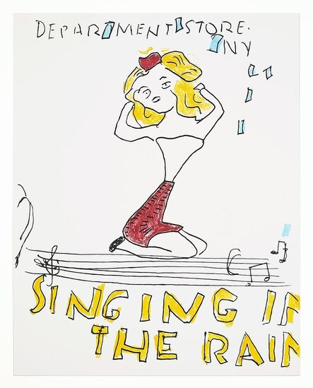 Rose Wylie, ‘Singing In The Rain’, 2019