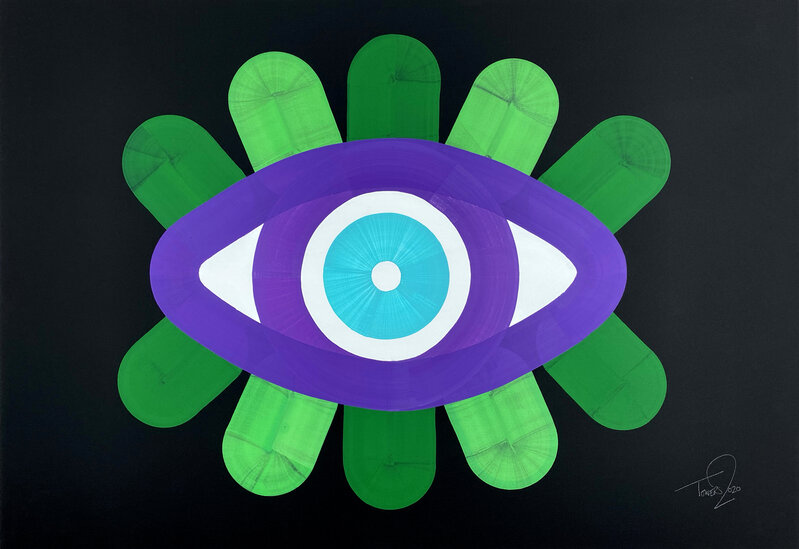 Dave Towers, ‘EYE EYE 02’, 2020, Painting, Molotow Marker on canvas, BSMT SPACE
