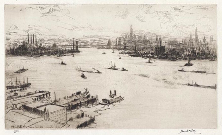 East River, Sunset