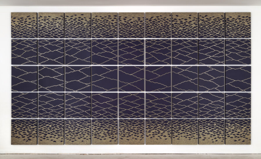 Untitled (Gold on Plum)