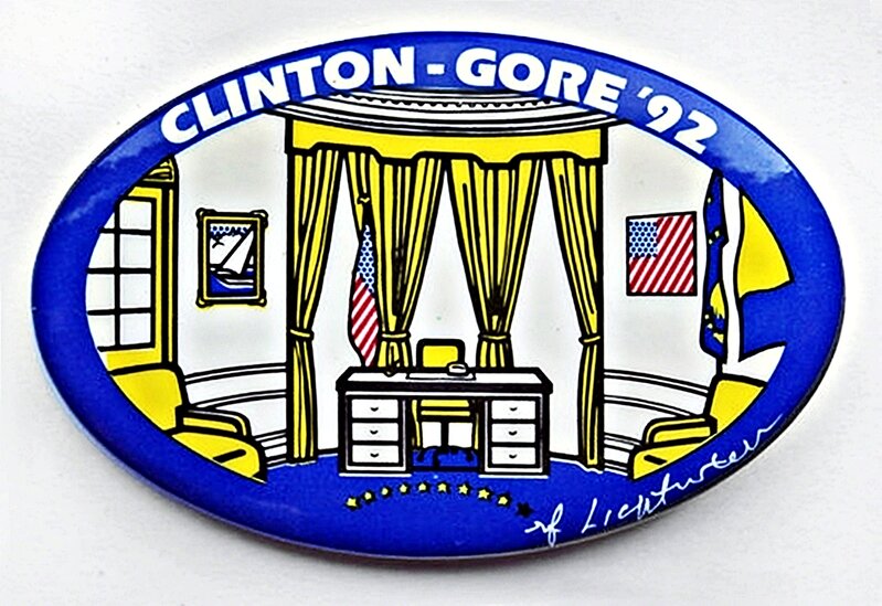 Roy Lichtenstein, ‘Clinton Gore  (Limited Edition Campaign Button)’, 1992, Jewelry, Mixed Media Screenprint on political button (Plate Signed Roy Lichtenstein), Alpha 137 Gallery