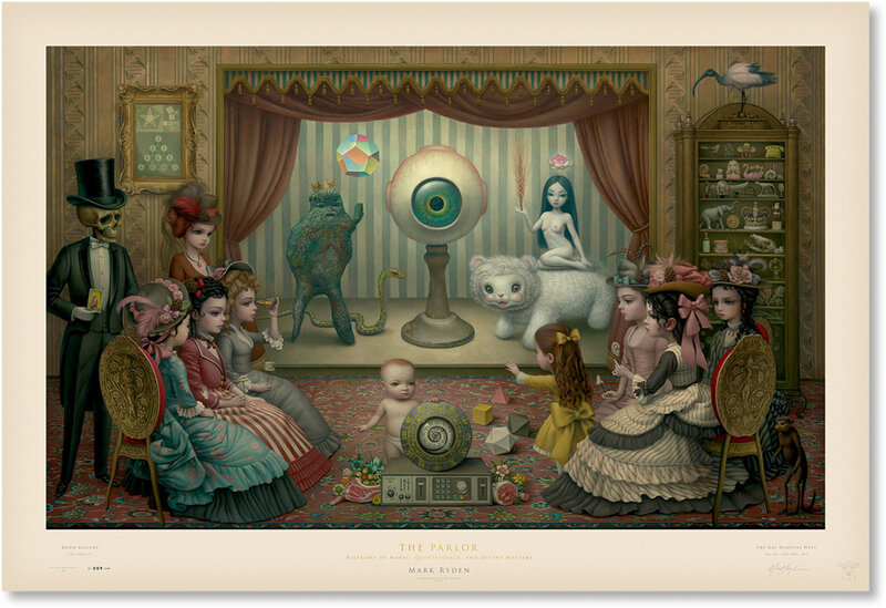 Mark Ryden, ‘The Parlor’, 2014, Print, Double sided offset lithograph in colors on heavyweight paper, artempus