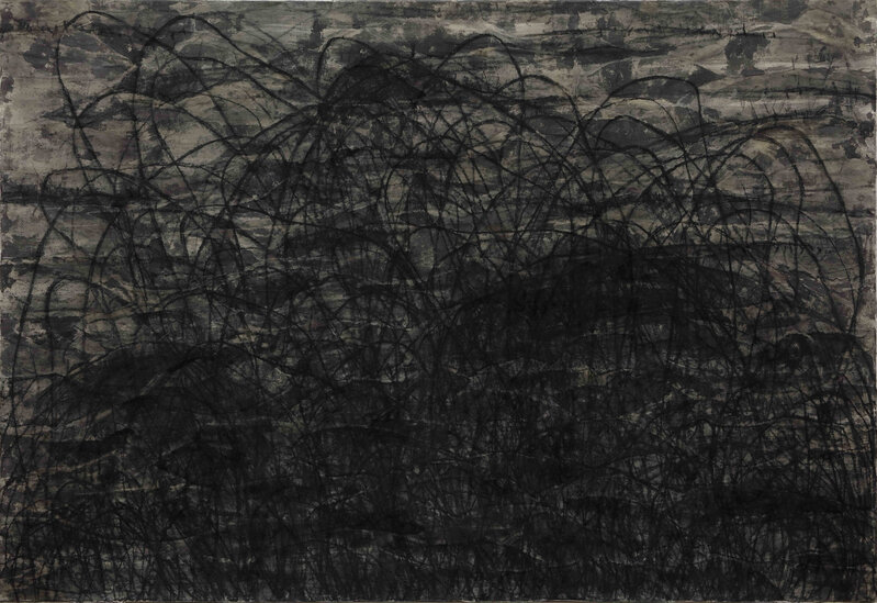 Hori Kosai, ‘Touching so close and having an openness - 4’, 2021, Painting, Japanese ink, charcoal, Japanese paper, canvas, Mizuma Art Gallery