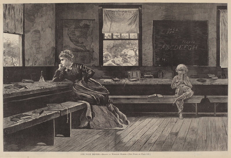 After Winslow Homer, ‘The Noon Recess’, published 1873, Print, Wood engraving on newsprint, National Gallery of Art, Washington, D.C.
