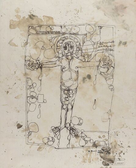 Hermann Nitsch, ‘Christus der Widdergott auf Original Relikt’, 1983