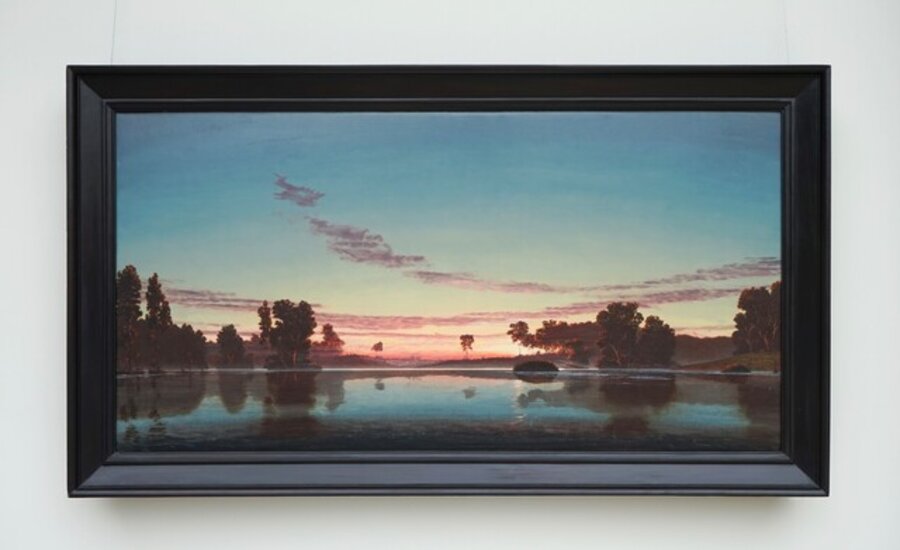 Flooded River Above the Oxbow (Rose Horizon at Dawn)