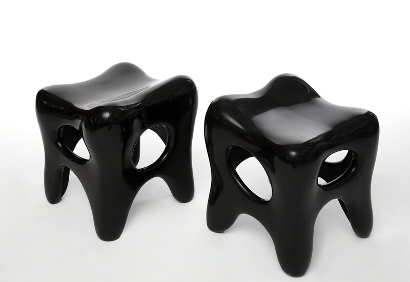 Jacques Jarrige, ‘Osselet Stools by Jacques Jarrige’, 2015, Design/Decorative Art, Recycled wood and Lacquer, Valerie Goodman Gallery