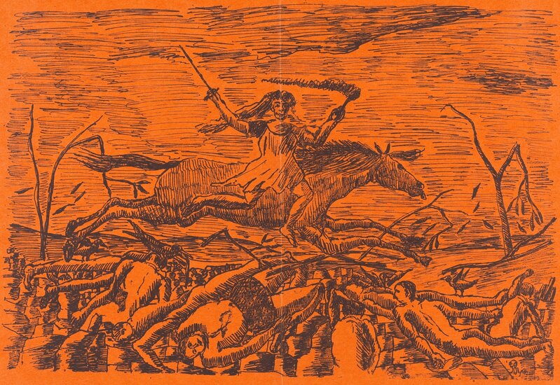 Henri Rousseau, ‘La Guerre (The War)’, ca. 1895, Print, Lithograph on orange paper, National Gallery of Art, Washington, D.C.