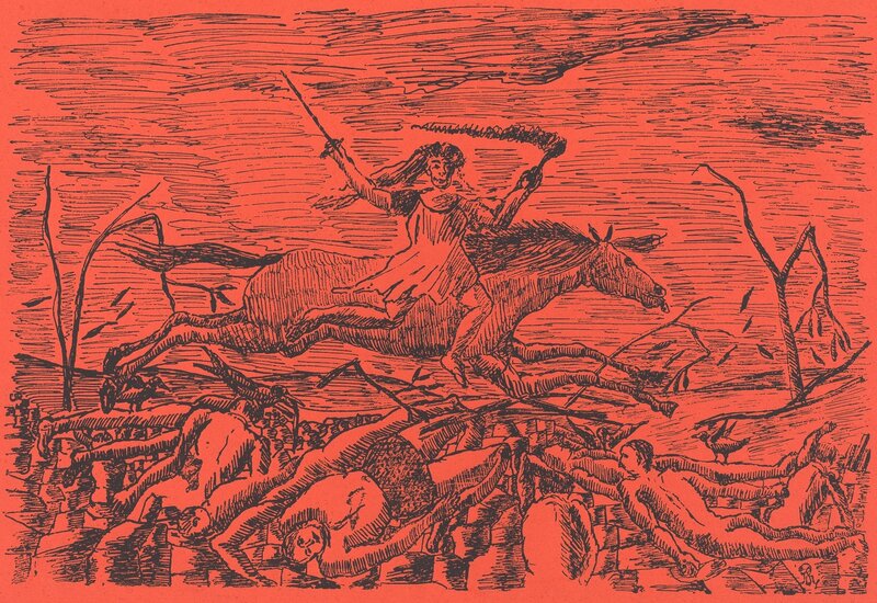 Henri Rousseau, ‘La Guerre (The War)’, 1895, Print, Lithograph on red paper, National Gallery of Art, Washington, D.C.