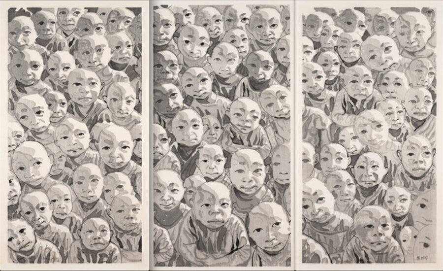 Untitled (Crowd Triptych)