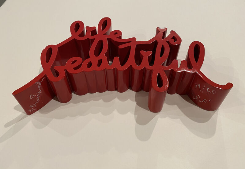 Mr. Brainwash, ‘Life is Beautiful (Red)’, 2020, Sculpture, Thermal coated cast resin sculpture, Georgetown Frame Shoppe