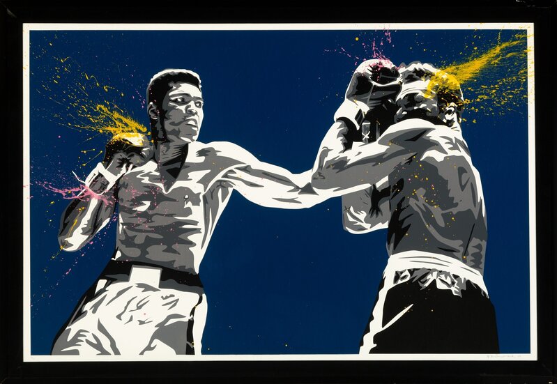 Mr. Brainwash, ‘Muhammad Ali (Life is Wonderful) (Blue)’, 2008, Print, Screenprint in colors with acrylic hand-embellishments on wove paper, Heritage Auctions